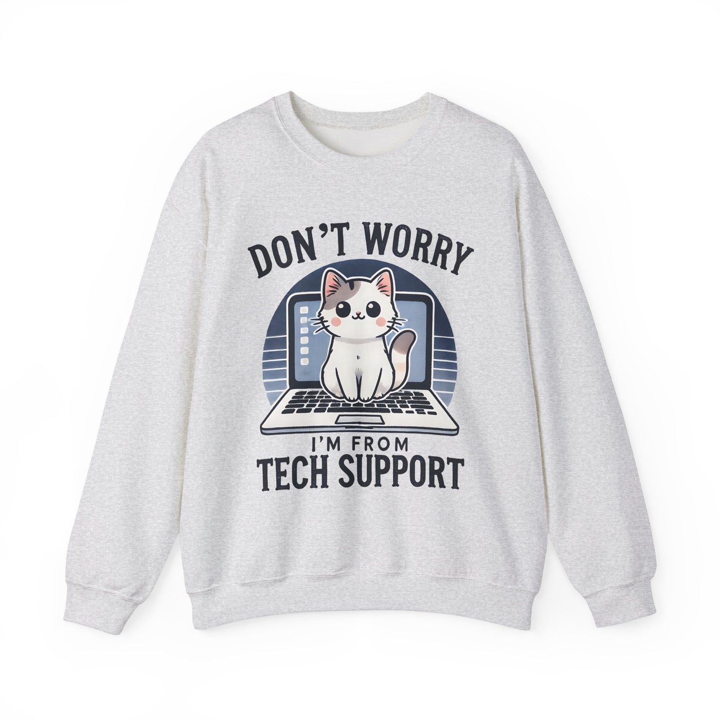 Cat Tech Support Crewneck Sweatshirt
