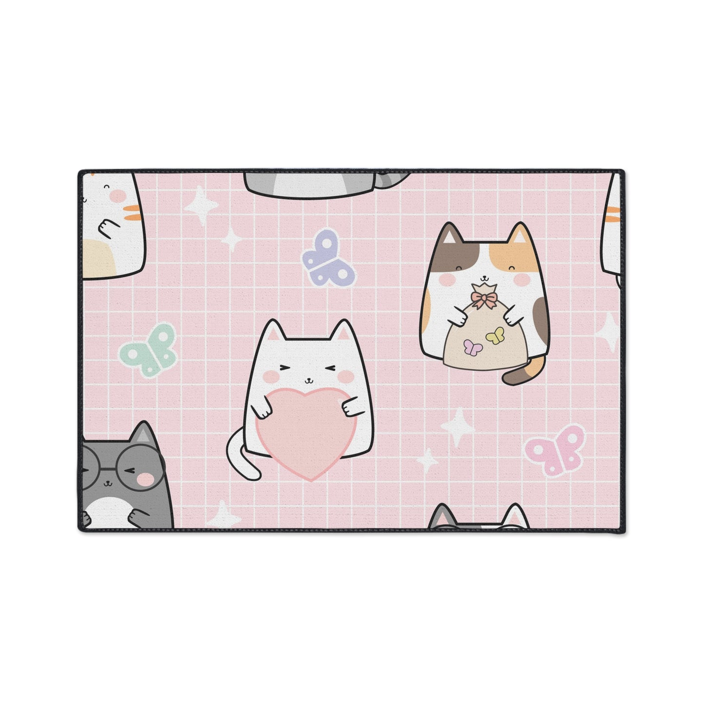 Cute Cat Pattern Heavy Duty Floor Mat