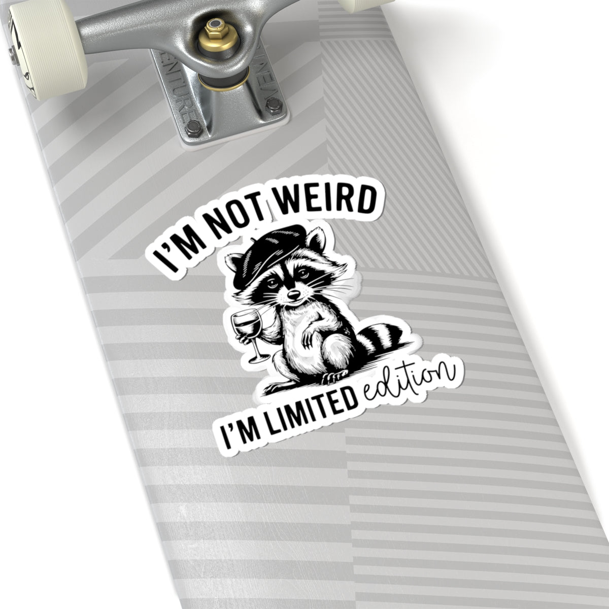 Limited Edition Raccoon Kiss-Cut Stickers - "I'm Not Weird"
