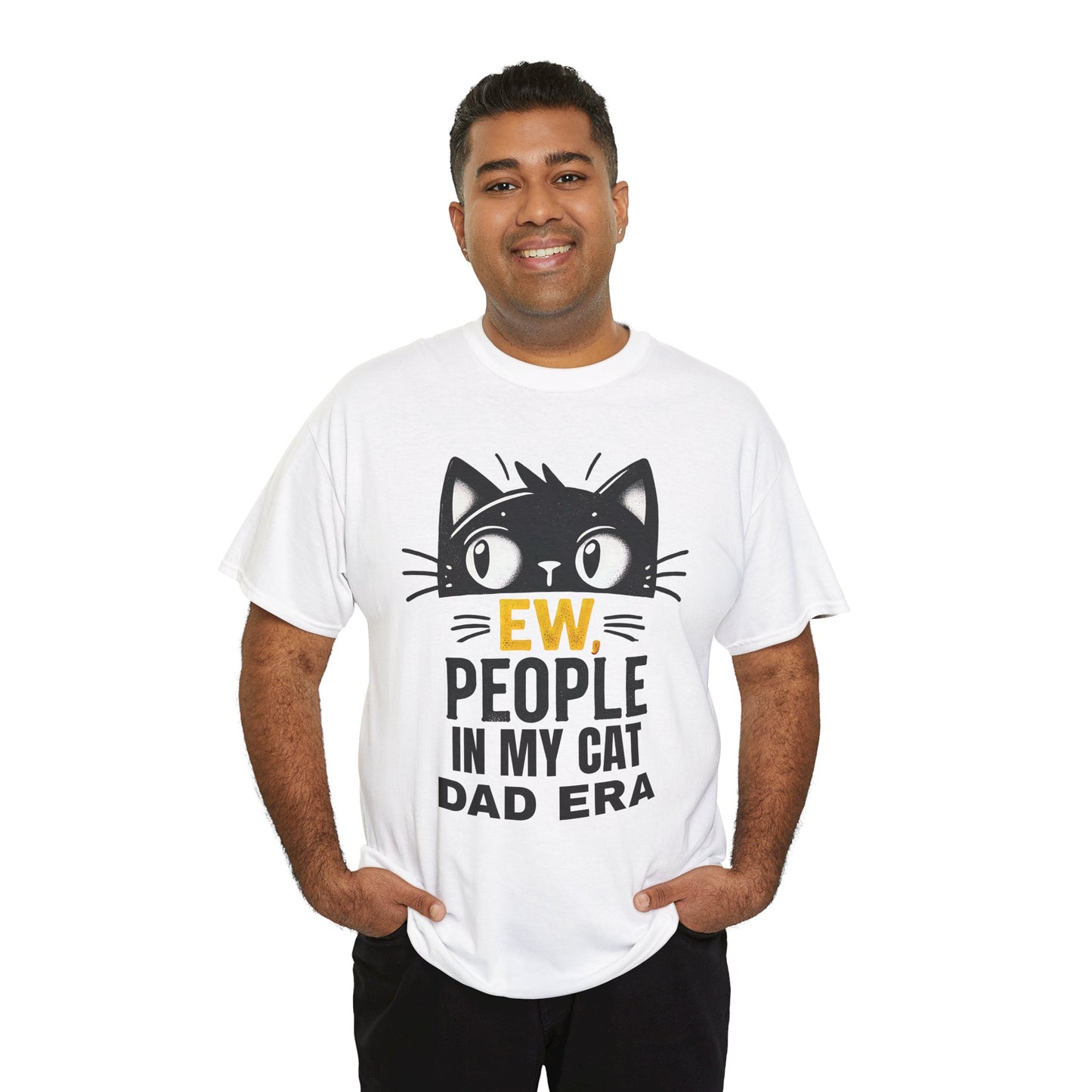 PEOPLE IN MY CAT DAD ERA Unisex Heavy Cotton Tee