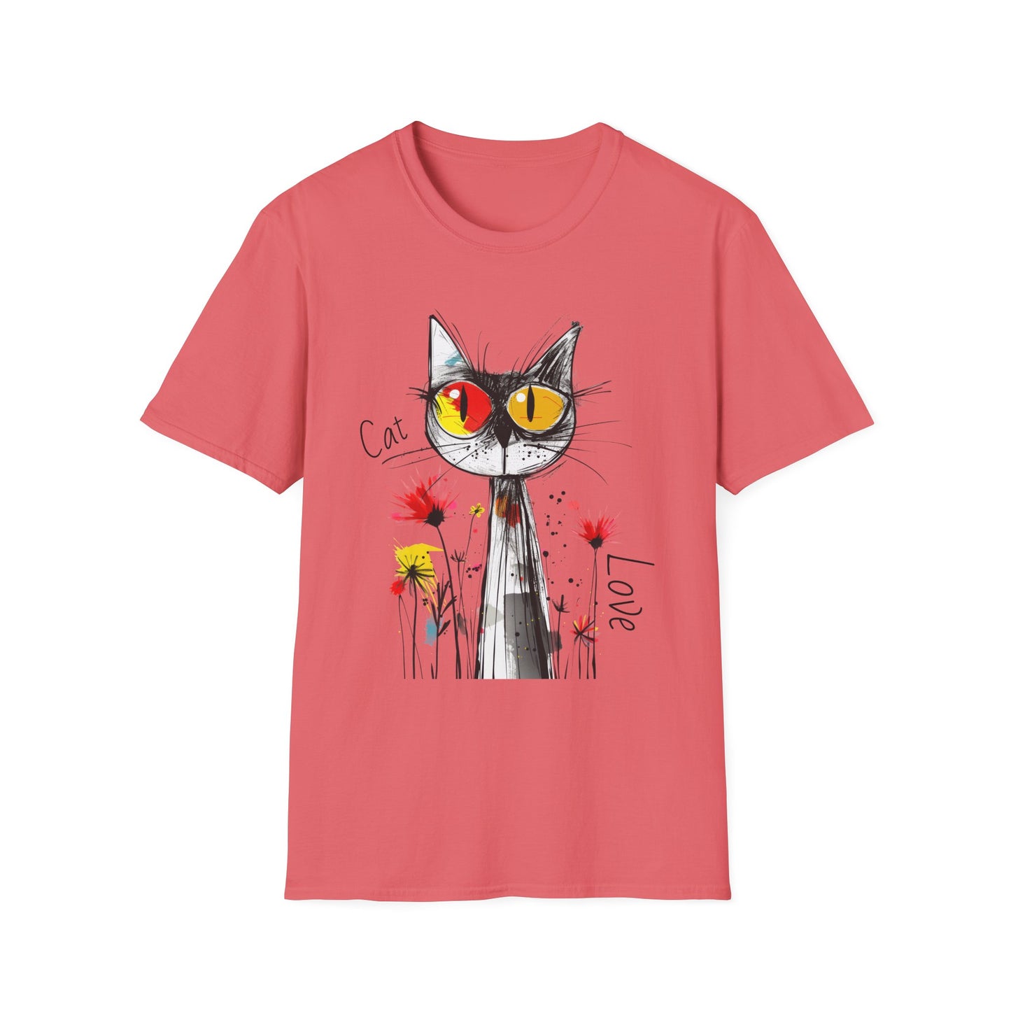 Cat Love Unisex Softstyle T-Shirt