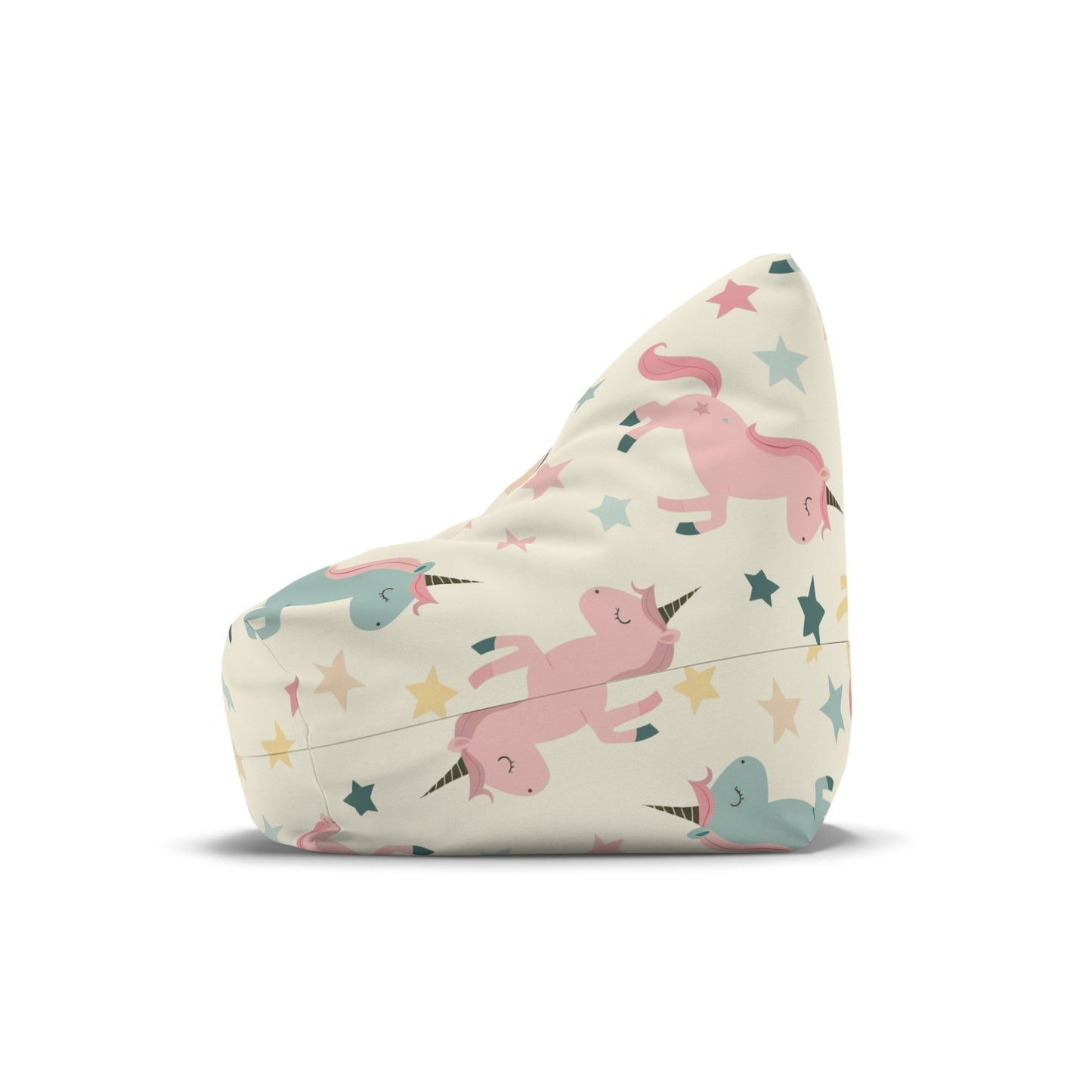 Unicorn-Themed Bean Bag Chair Cover for Kids' Playroom