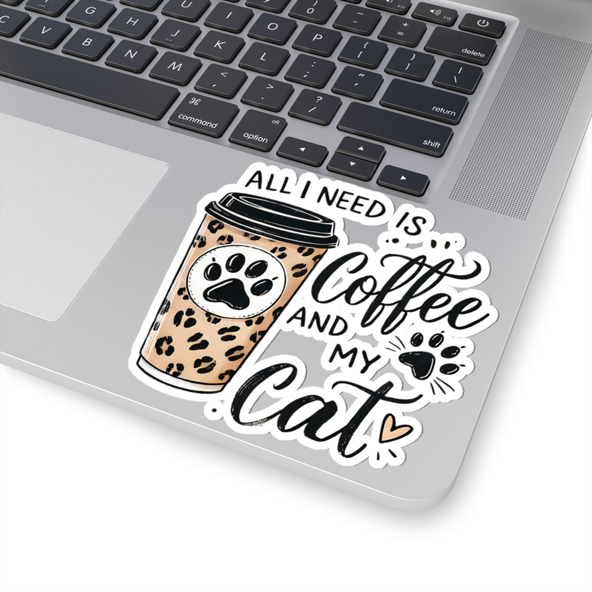 Coffee and Cat Kiss-Cut Stickers