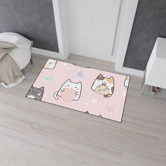 Cute Cat Pattern Heavy Duty Floor Mat