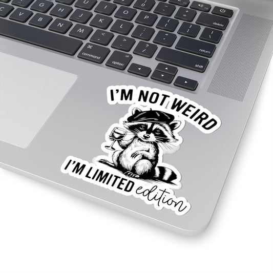 Limited Edition Raccoon Kiss-Cut Stickers - "I'm Not Weird"