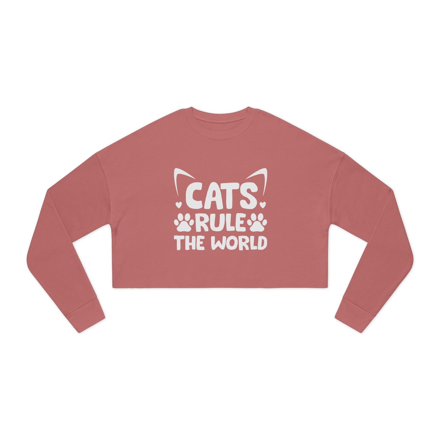 Cats Rule the World -Cropped Sweatshirt