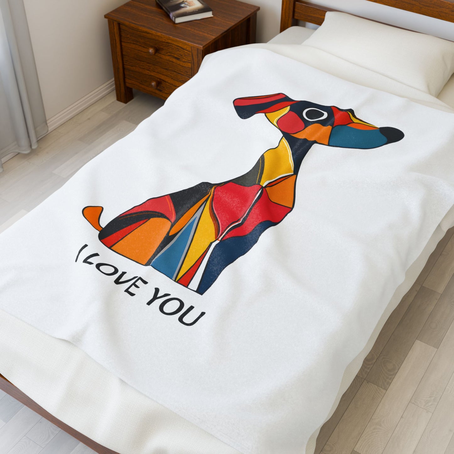 Pop Dog Love Velveteen Plush Blanket