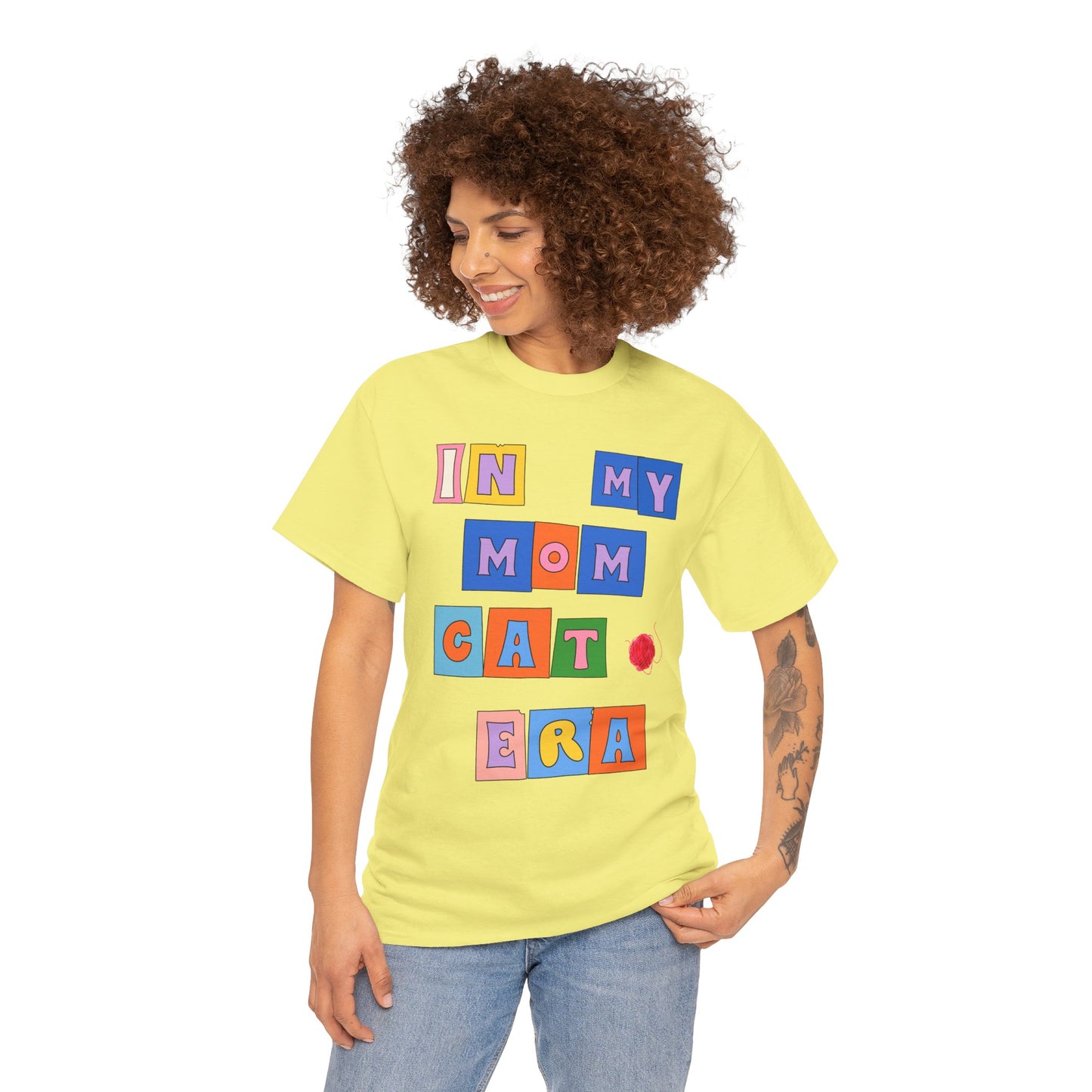 "In My Mom's Cat Era" Unisex Heavy Cotton Tee