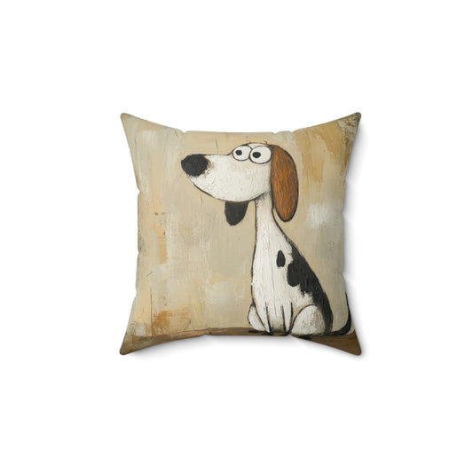 Playful Pet-Themed Square Pillow