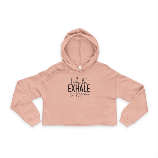 Whale Exhale Repeat Cropped Hoodie