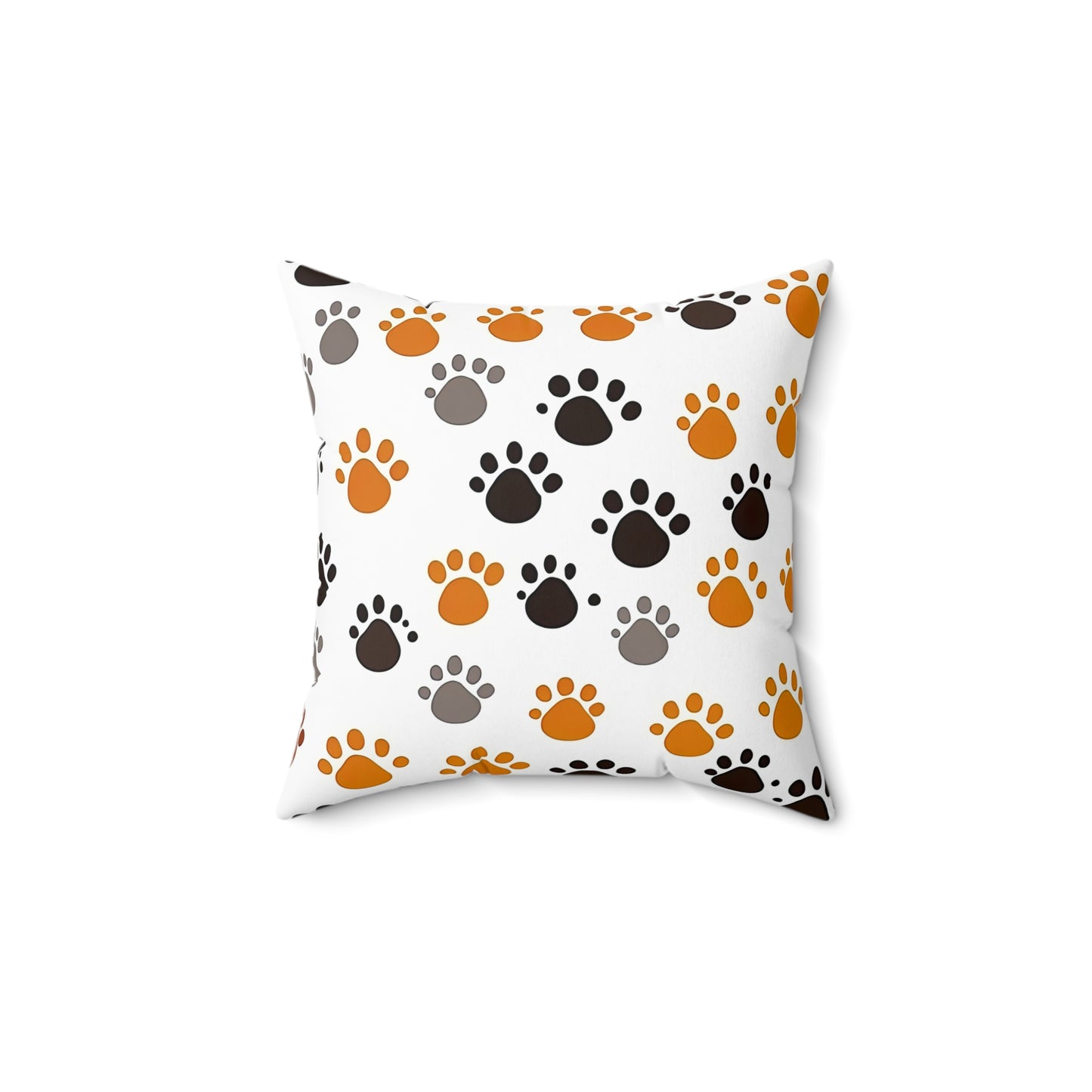 Whimsical Dog Print Square Pillow