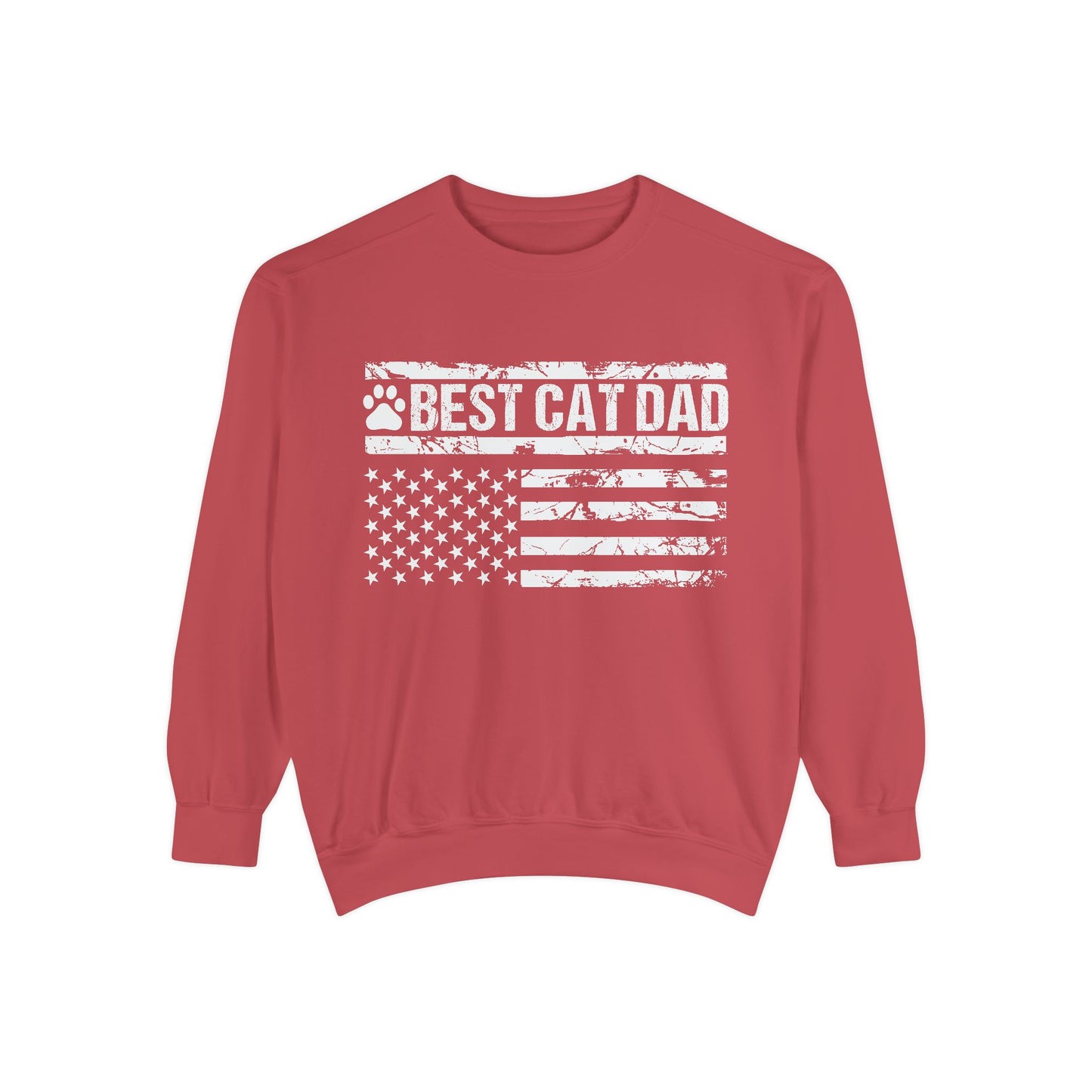 Best Cat Dad Unisex Garment-Dyed Sweatshirt