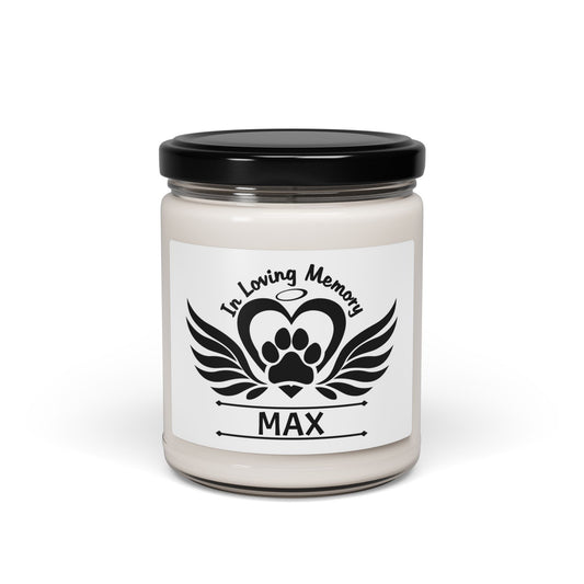 Custom Memorial Pet Soy Candle, 9oz